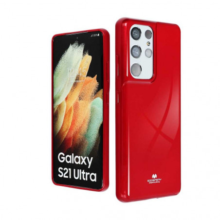Jelly sur le Samsung Galaxy S21 FE 5G MERCURY Coque en TPU Rouge