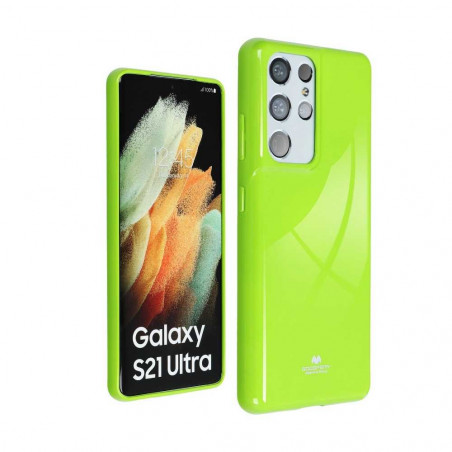 Jelly sur le Samsung Galaxy S21 FE 5G MERCURY Coque en TPU Vert