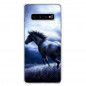 Hochwertige weiche Silikon TPU Handyhülle auf Samsung Galaxy S20 Ultra Blaues Pferd