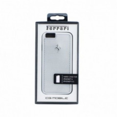Original Hardcase sur le Apple iPhone 6 6S Ferrari Étui en cuir Argenté