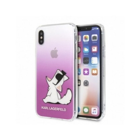 Original faceplate for Apple iPhone X GUESS cover TPU Pink