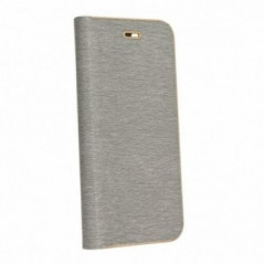 Luna Book na Apple iPhone XS Peňaženkový obal Stříbrný