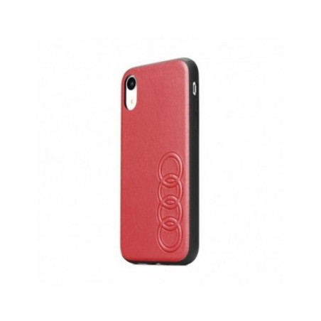 Original AUDI na Apple iPhone 11 Pro AUDI Kožený obal Červený