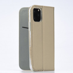 Smart Case Book for Apple iPhone X Book Cover with Flip Gold