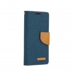 Canvas Book for Apple iPhone XS Wallet case Blue