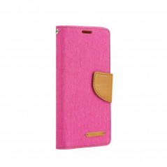 Canvas Book na Apple iPhone XS Peňaženkový obal Růžový