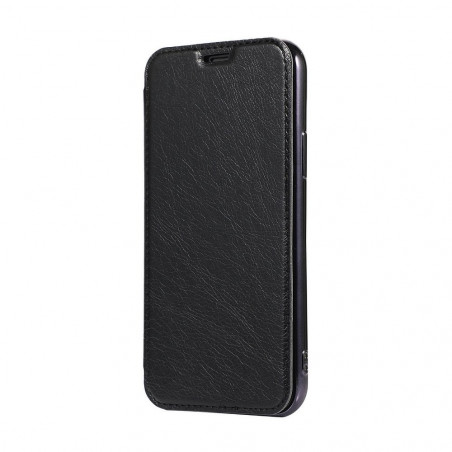 ELECTRO BOOK na Samsung Galaxy Note 10 Lite Obal zo 100% prírodnej kože & TPU Čierny