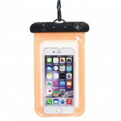 Sac étanche pour téléphone portable avec fermeture en plastique 80x145 mm Orange