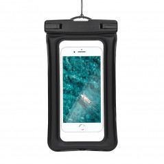 Vodeodolný AIRBAG pre mobilný telefón s plastovým zapínaním 70x160 mm Čierny