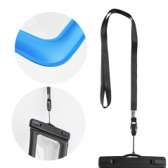 Waterproof AIRBAG for mobile phone with plastic closing 70x160 mm Blue