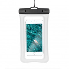Waterproof AIRBAG for mobile phone with plastic closing 70x160 mm White