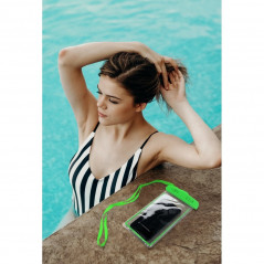 Sac étanche FLUO pour téléphone portable avec fermeture en plastique Vert