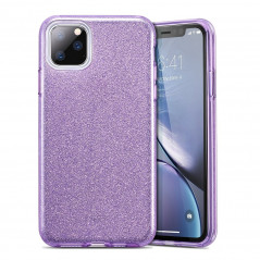 Makeup Glitter auf Apple iPhone 11 Pro Max ESR Abdeckung TPU Violett
