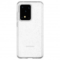 Liquid Crystal na Samsung Galaxy S20 Ultra SPIGEN kryt TPU Průhledný