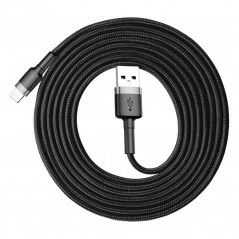 Cafule for iPhone Lightning 8-pin 2A 3 meter Gray+Black White