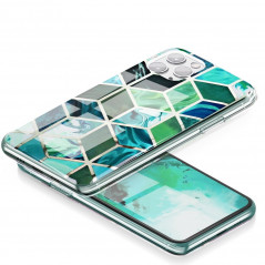 Marble cosmo sur le Apple iPhone XS FORCELL Coque en TPU Multicolore