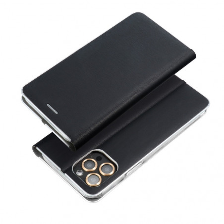 LUNA Carbon na Motorola Moto G 5G FORCELL Peňaženkový obal Čierny
