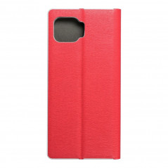 LUNA Carbon sur le Motorola Moto G 5G Plus FORCELL Étui portefeuille Rouge