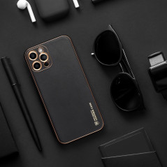 LEATHER for Apple iPhone XR FORCELL Leather case  Black