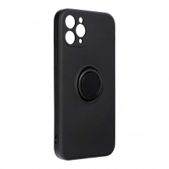 SILICONE RING for Apple iPhone 11 Pro FORCELL Plastic back phone cover Black