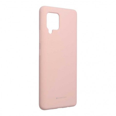 Silicone case na Samsung Galaxy A42 5G MERCURY Silikónový kryt Ružový