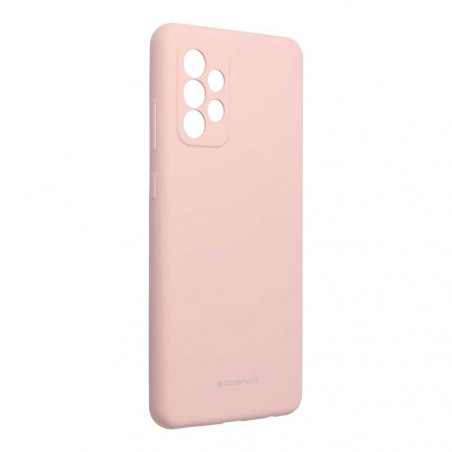 Silicone case na Samsung Galaxy A72 LTE MERCURY Silikónový kryt Ružový
